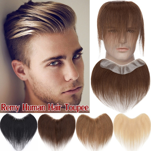 Men Haircuts Remy Human Hair Wigs 130 Thick Toupee Hair Piece For Men Hairstyles Black Brown Blonde