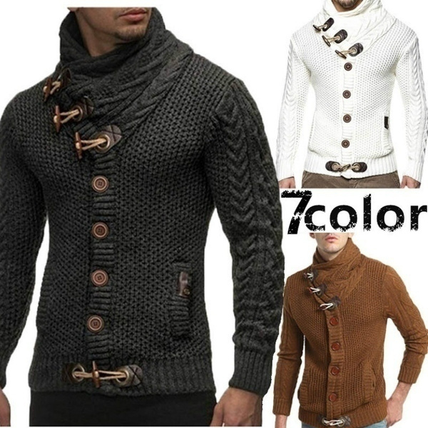 Men Sweater Coat Autumn Winter Knitted Cardigans Coats Wish