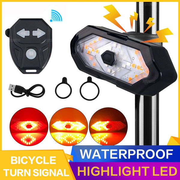 1PC Bike Turn Signals Remote Control Bicycle Direction Indicator MTB