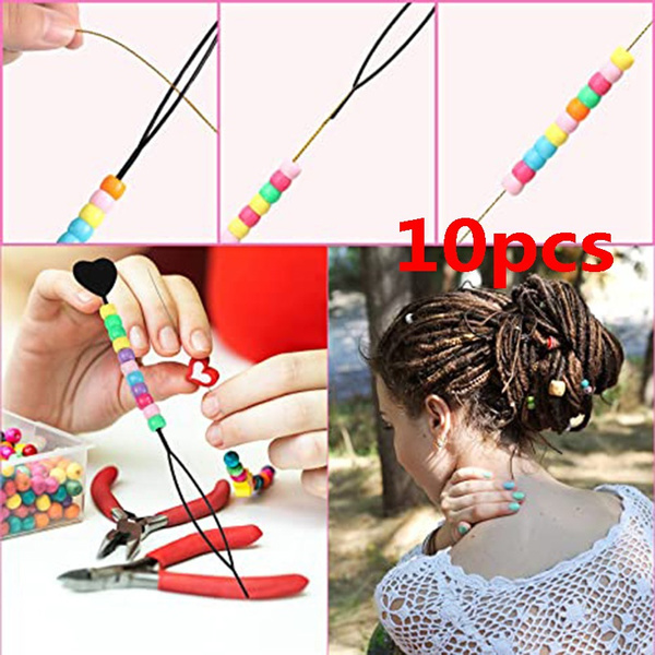 10 Pcs Automatic Hair Beader Ponytail Maker Bead Tool for Hair Styling  Accessories