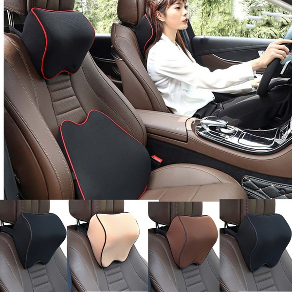 Car Seat Headrest Pad Memory Foam Travel Head Neck Rest Pad Auto Head