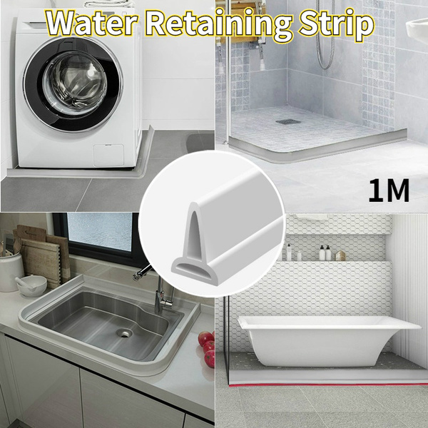 Silicone Bathroom Water Stopper Strip Shower Dam Dry and Wet Separation