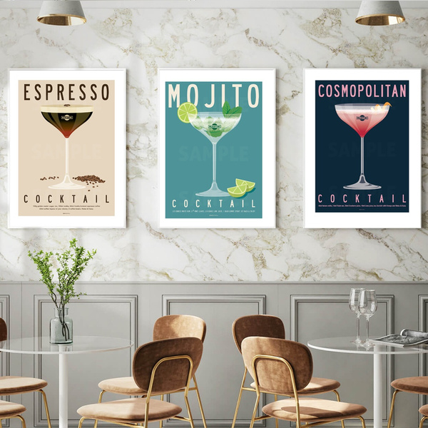 Metropolitan Mojito Poster Espresso Cocktail Canvas Painting Martini ...