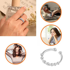 Steel, Adjustable, Jewelry, anxietyring