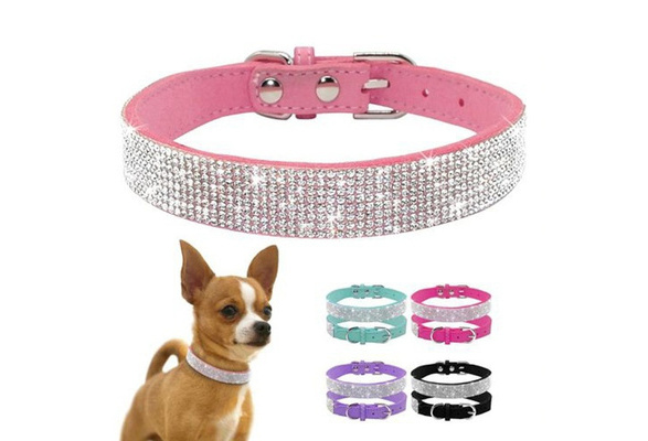 Pink sparkly outlet dog collar