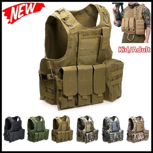 Kid/Adult 2021 New Tactical Vest Waterproof Wear Resistant Military ...