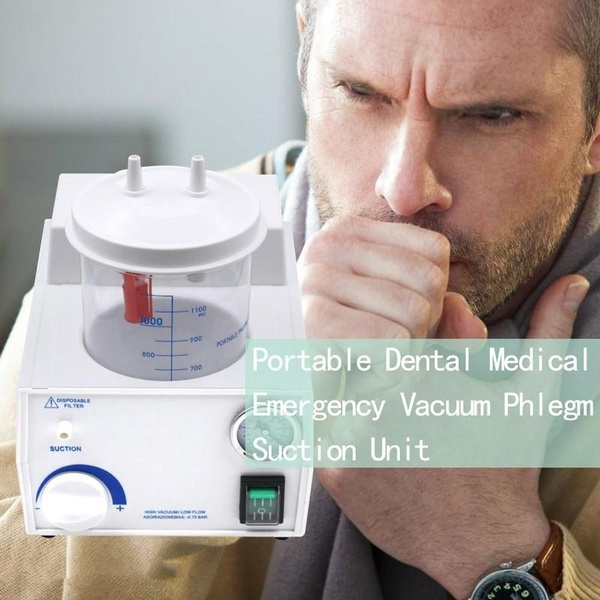 110V Portable Dental Suction Unit Medical Vacuum Phlegm Mucus Aspirator