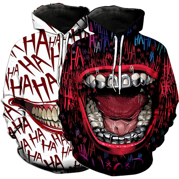 GLUDEAR Men's 3D Printed Wolf Hoodie - Full Zip Pullover Sweatshirt With Cool Graphic (Red Eye White Wolf, XL)
