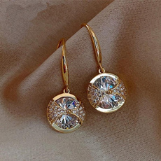 Мода, 925 sterling silver, gold, Earring