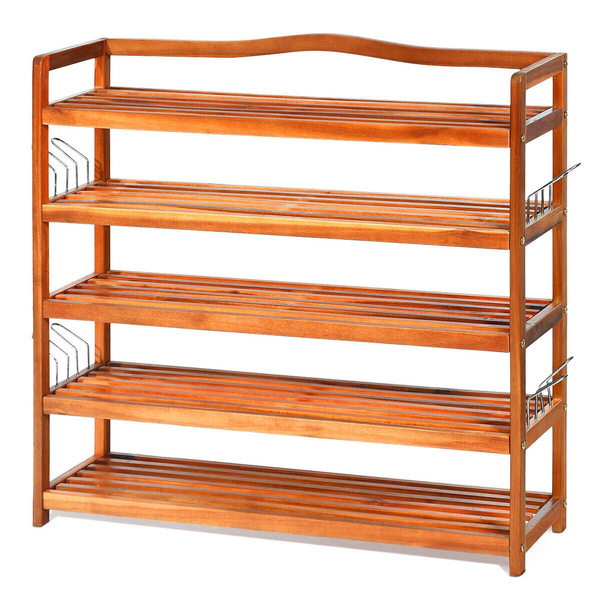 3-Tier Wood Shoe Rack Freestanding Shoe Storage Organizer Heavy-duty