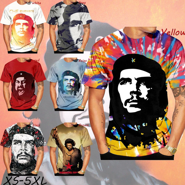 New Summer and Autumn Colorful Che Guevara Pattern Fashion 3D Lightning  Printed Long Sleeve T Shirt Polo Shirt