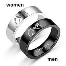 Couple Rings, Steel, Fashion, Love