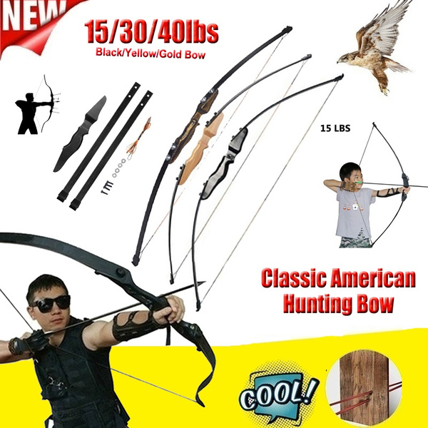 New Powerful Recurve Bow Straight Bow 15/30/40 Pounds Professional