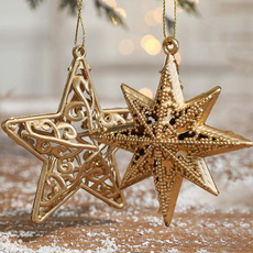 golden, christmastreependant, Star, xmastreedecoration