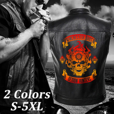 motorcyclevestleather, Vest, Fashion, skullmotorcyclevest