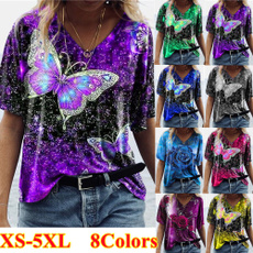 butterflyprint, blouse, Plus Size, butterfly