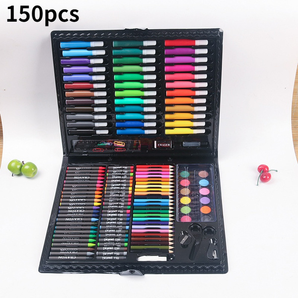 Triani Art Set (150 Pieces)Painting, Watercolors, Colored，Drawing Art Box  with Oil Pastels, Crayons, Colored Pencils, Markers, Paint Brush,  Watercolor