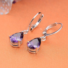 Sterling, purple, Dangle Earring, Jewelry
