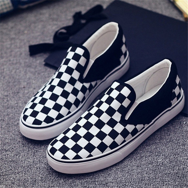 checkerboard canvas shoes