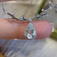 Engagement, jewelry fashion, Deer, necklace charm