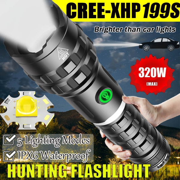 Super Bright 999000000LM Torch Led Flashlight USB Rechargeable Tactical light 