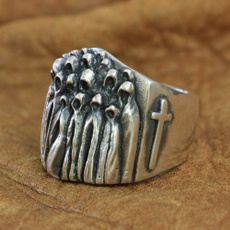 ghost, Jewelry, Silver Ring, 925 silver