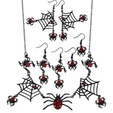spiderwebnecklace, Jewelry, spiderearring, halloweenaccessorie