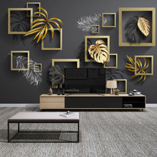 golden, tropicalplant, wallpapersticker, selfadhesivewallpaper