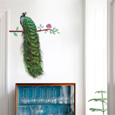 peacock, artdeca, roomdecorartsticker, Home & Living