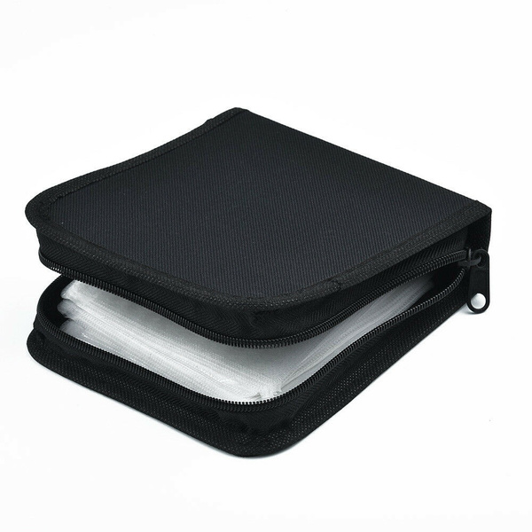 40 CD/DVD STORAGE WALLET Disc Protective Holder Carry Case Pocket ...