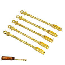 smallgoldenspoon, goldsnuffspoon, golden, Metal