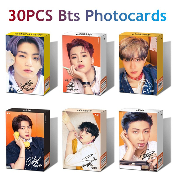 30Pcs/7Pcs Set Kpop Bts Single Photocards Jin\Suga\J-Hope\Rm\Jimin\V\Jung  Kook Lomo Cards Collective Card 방탄소년단 防弾少年団