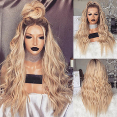 wig, Lace, human hair, longblondewig