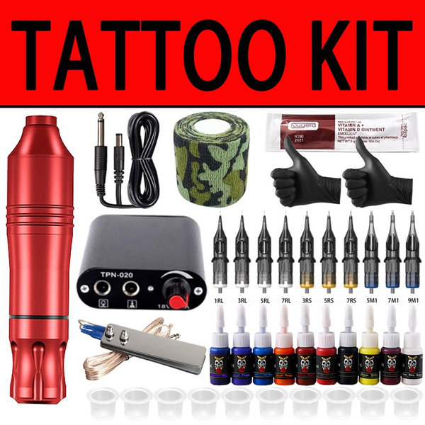Tattoo Gizmo Tattoo Machine Kit Rotary Pen for Beginners Rotary Tattoo  Machine kit with Power Supply Set and Cartridge NeedlesTattoo Machine Full  Kit : Amazon.in: Beauty
