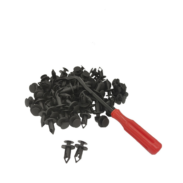 100 PCS UTV ATV Plastic Fender Clips Body Rivets with Fastener Remover