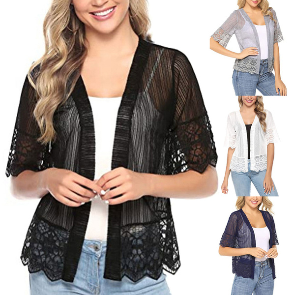 Thin short outlet sleeve cardigan