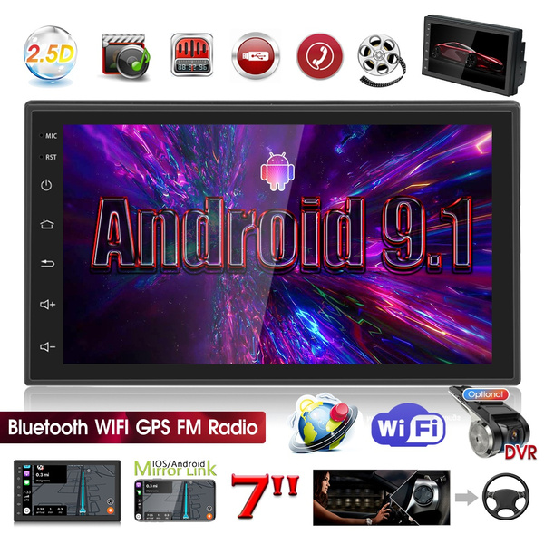 PODOFO Car Multimedia Player Android 9.1 2 Din GPS Car Stereo Radio 7