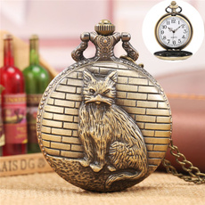 Antique, menspocketwatch, quartz, Chain