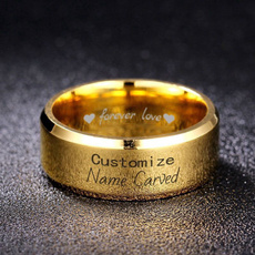 Steel, bandring, wedding ring, titanium
