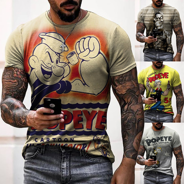 Buy The Souled Store Official Popeye: Fight Time Men and Boys Regular fit  Half Sleeve Graphic Printed Cotton Nude Pink Color T-Shirts at Amazon.in