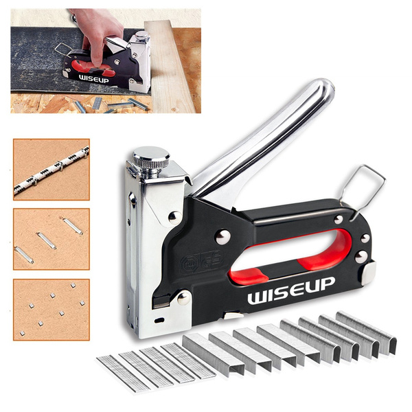 WISEUP 3 IN 1 Staple Gun for DIY Home Construction Stapler Upholstery