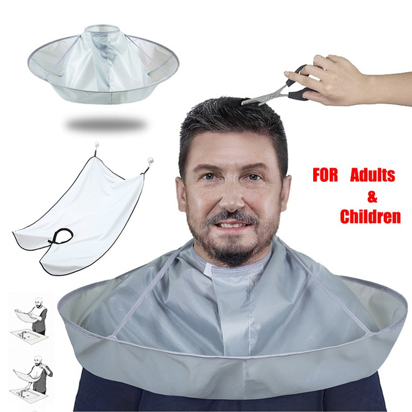 2 Types Adult Foldable Hair Cutting Cloak Umbrella Cape Salon