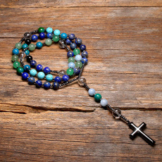 catholic, stonerosary, Jewelry, rosarycrucifix
