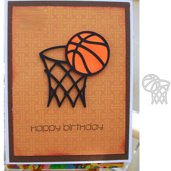 New 2021 Shoot A Basket Ball Metal Cutting Die Basketball Craft