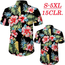 Summer, Plus Size, Shirt, Hawaiian
