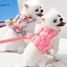 pink, leadsforchihuahua, Vest, Flowers