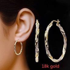 DIAMOND, Infinity, gold, gold hoop earrings for women