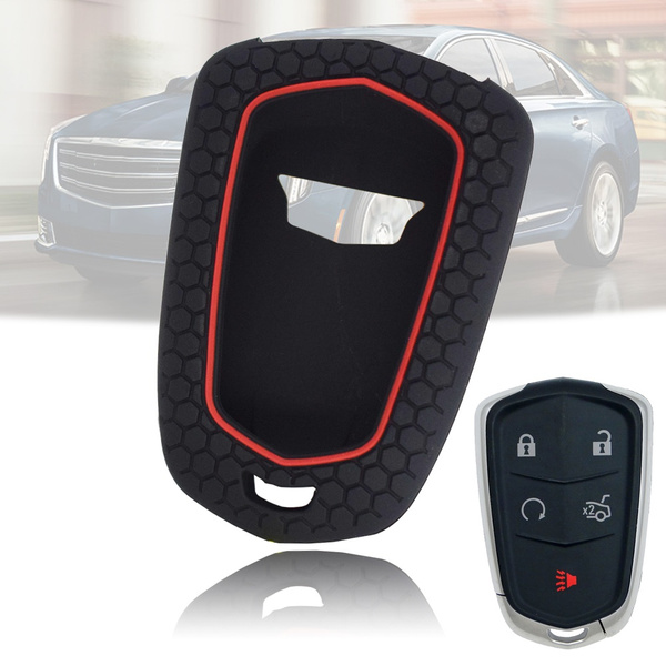 Car Key Shell Case Silicone Car Key Shell Case Fob Cover Skin Holder For Cadillac ATS CTS ...