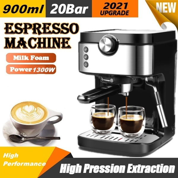 Espresso Machine 20-Bar With Milk Frother Wand Coffee / Cappuccino Maker  1300W