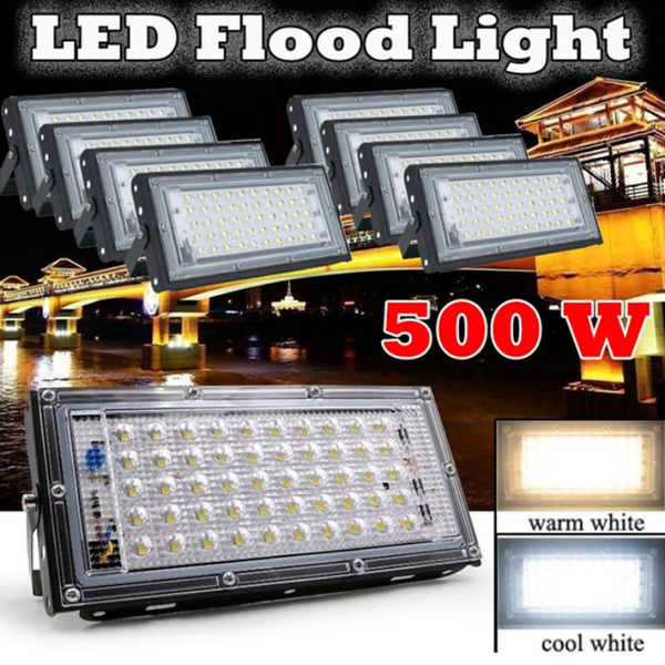 500W Led Cool White Flood Light Outdoor Landscape Spot Lamp Spotlight Waterproof 